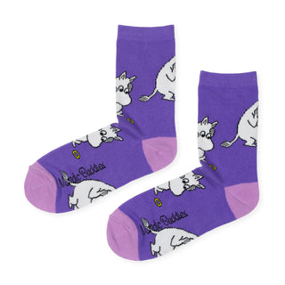 Moomintroll Worried Ladies Socks - Purple