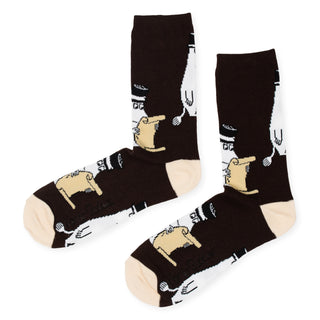 Moominpappa Candle Light Men Socks - Brown