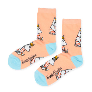 Snorkmaiden at the Beach Ladies Socks - Peach