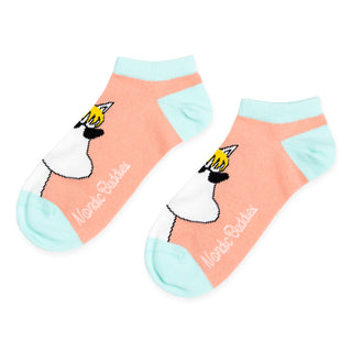 Snorkmaiden Summer Mood Ladies Ankle Socks - Peach and Mint