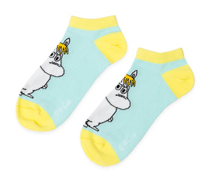 Snorkmaiden's Temper Ladies Ankle Socks - Pastel Mint and Yellow