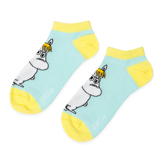 Snorkmaiden's Temper Ladies Ankle Socks - Pastel Mint and Yellow