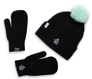 The Groke Mittens and Beanie Kids Combo - Black