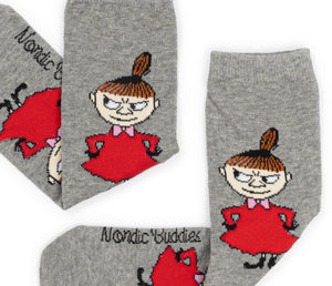 Moomin Ladies Socks Grey Little My | Muumi Naisten Sukat Harmaa Pikku Myy