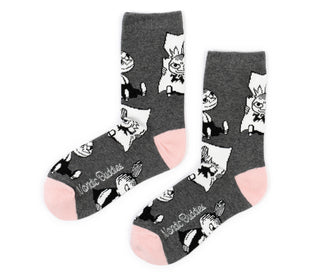 Moomin Ladies Socks Grey Little My | Muumi Naisten Sukat Harmaa Pikku Myy