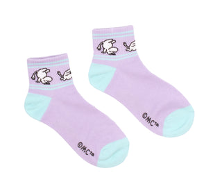 Moomintroll Retro Ladies Ankle Socks - Lilac