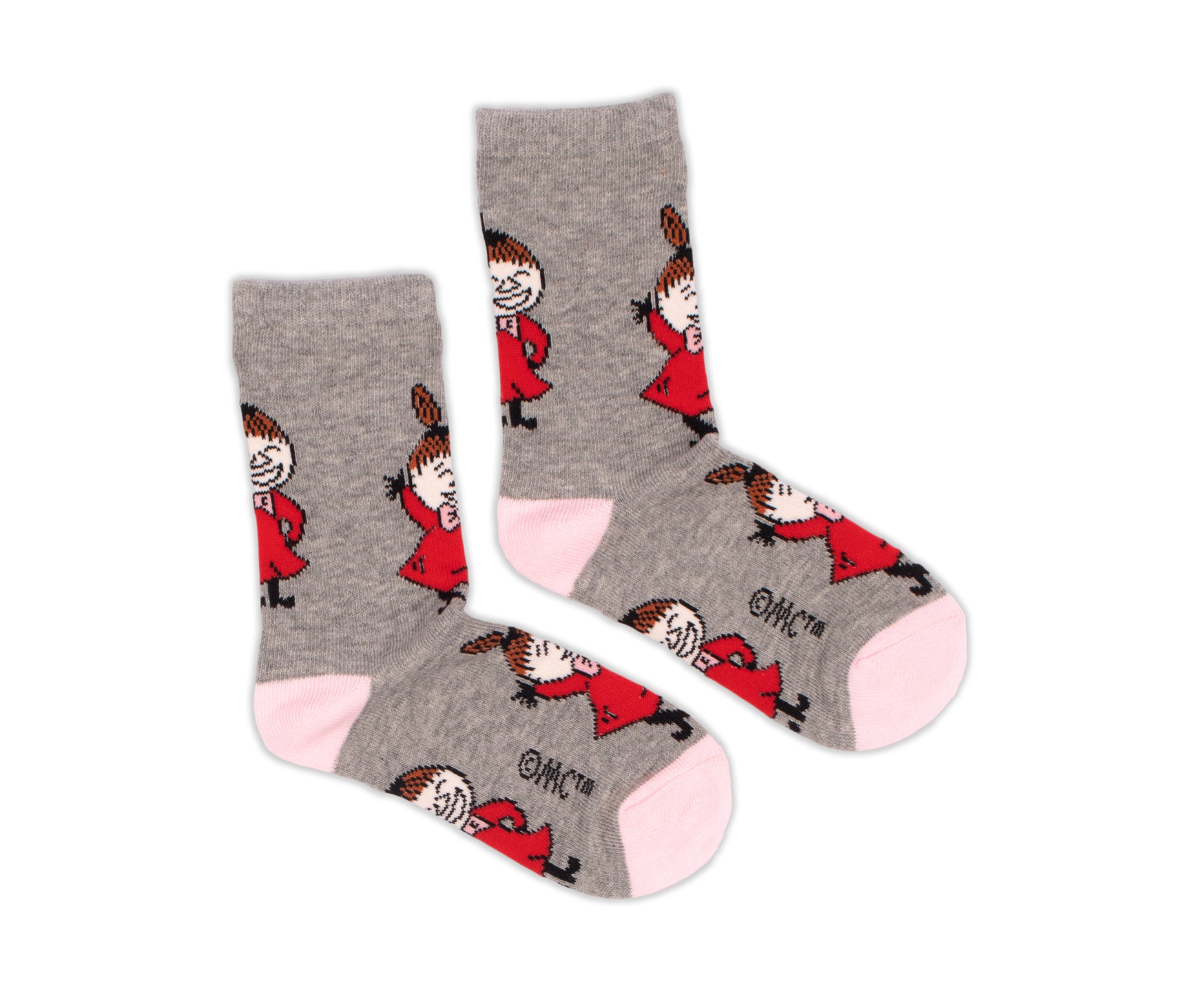 Little My Kids Socks - Grey & Pink