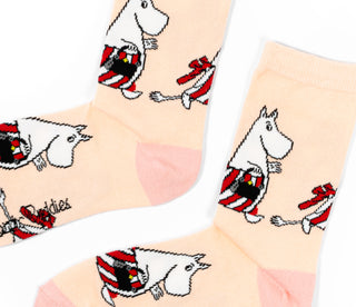 Moomin Ladies Socks Light Pink Moominmamma | Muumi Naisten Sukat Vaaleanpunainen Muumimamma