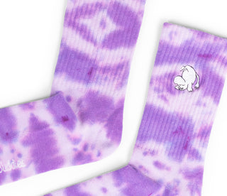 Moomin Ladies Retro Tie Dye Socks Purple Moomintroll | Muumi Naisten Retro Tie Dye Sukat Violetti Muumipeikko