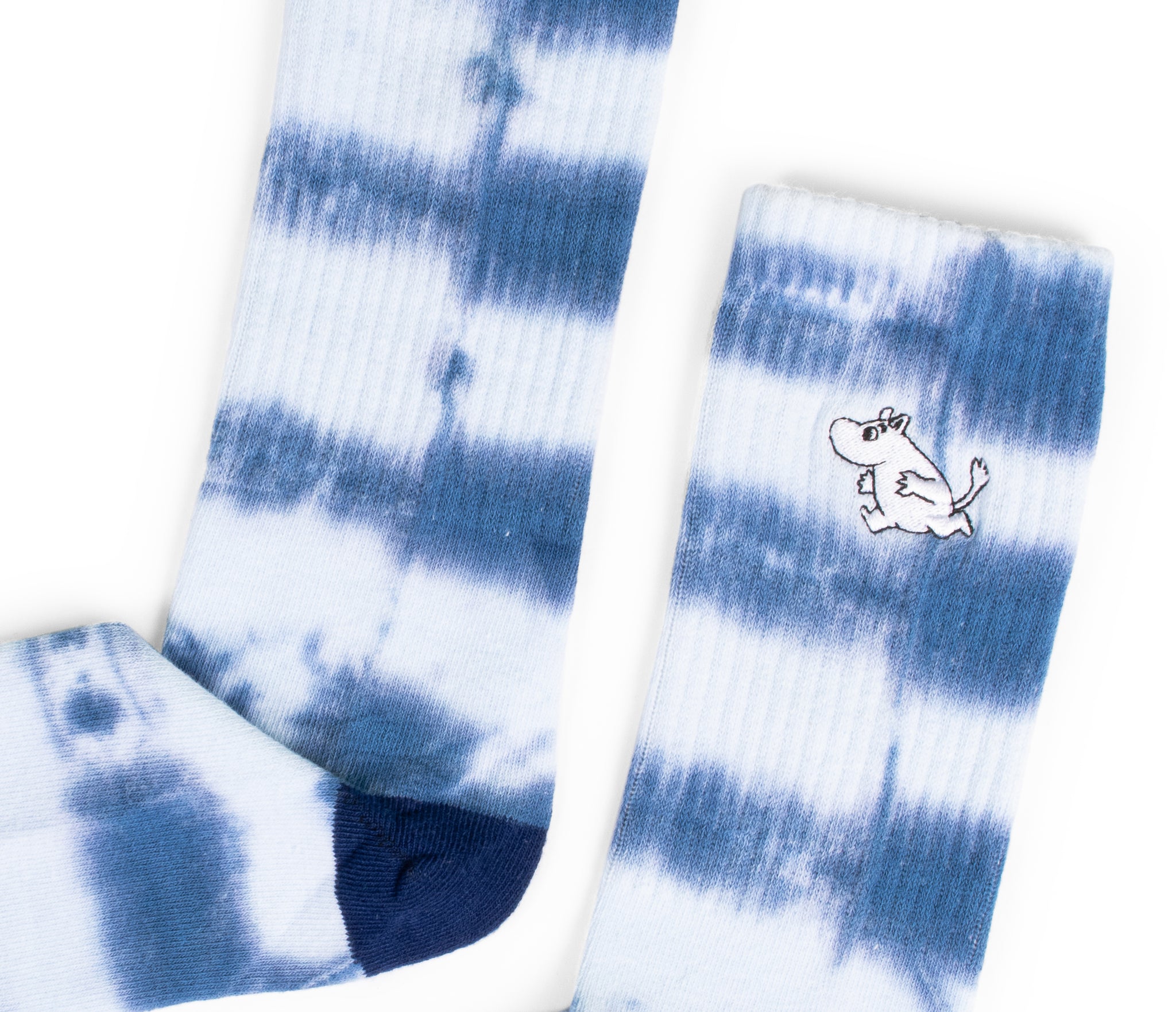 Moomin Men’s Retro Tie Dye Socks Blue Moomintroll | Muumi Miesten Retro Tie Dye Sukat Sininen Muumipeikko