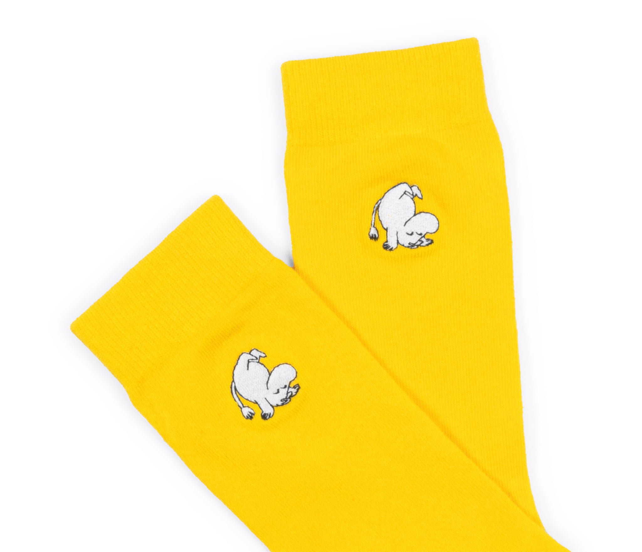 Moomin Men’s Embroidery Socks Yellow Moomintroll | Muumi Miesten Brodeeratut Sukat Keltainen Muumipeikko