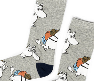 Moomin Men’s Socks Grey Moomintroll | Muumi Miesten Sukat Harmaa Muumipeikko