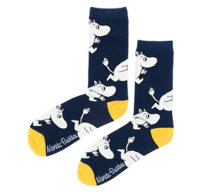 Moomin Men’s Socks Navy Moomintroll | Muumi Miesten Sukat Tummansininen Muumipeikko