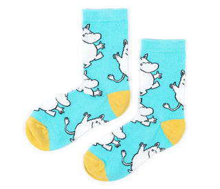 Moomin Ladies Socks Turquoise Moomintroll | Muumi Naisten Sukat Turkoosi Muumipeikko