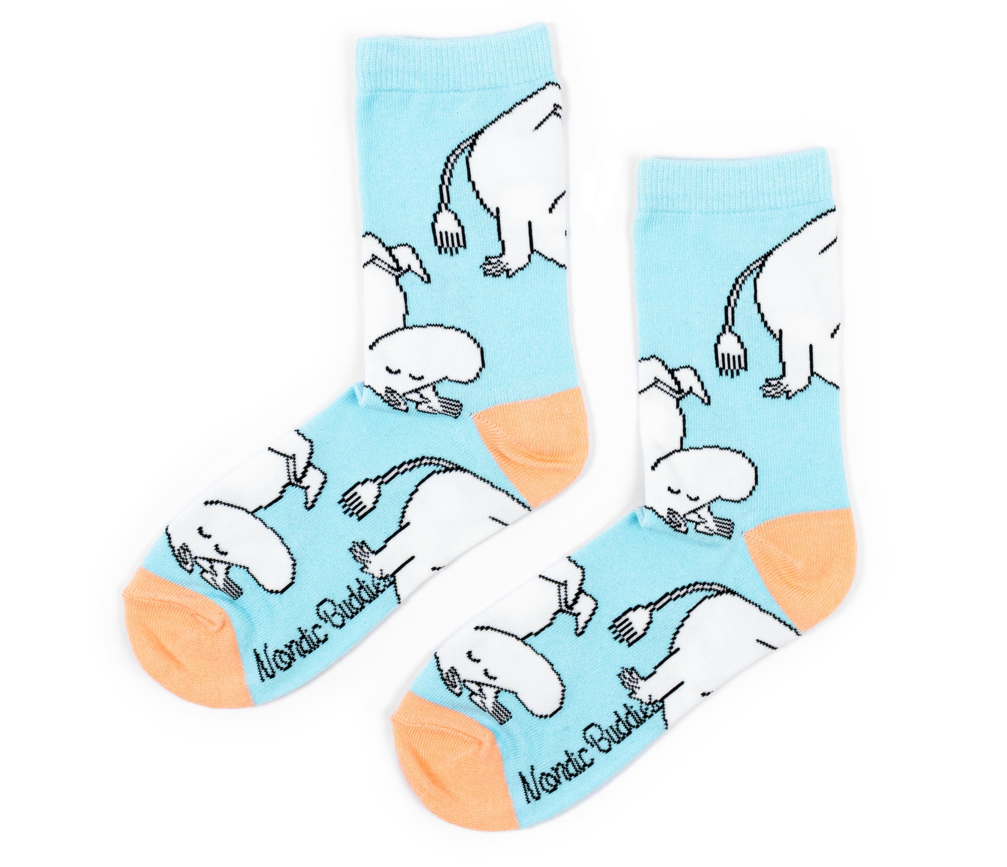Moomin Ladies Socks Light Blue Moomintroll | Muumi Naisten Sukat Vaaleansininen Muumipeikko