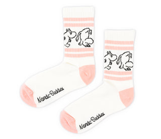 Moomin Ladies Retro Socks White Moomintroll | Muumi Naisten Retro Sukat Valkoinen Muumipeikko