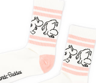 Moomin Ladies Retro Socks White Moomintroll | Muumi Naisten Retro Sukat Valkoinen Muumipeikko