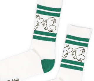 Moomin Men’s Retro Socks White Moomintroll | Muumi Miesten Retro Sukat Valkoinen Muumipeikko