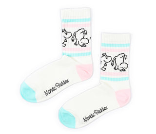 Moomin Ladies Retro Socks White Moomintroll | Muumi Naisten Retro Sukat Valkoinen Muumipeikko