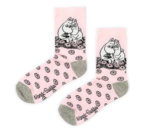 Moomin Ladies Socks Pink Moomintroll Snorkmaiden | Muumi Naisten Sukat Vaaleanpunainen Muumipeikko Niiskuneiti