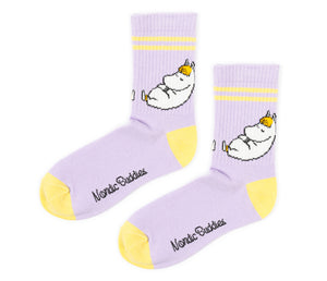 Moomin Ladies Retro Socks Lilac Snorkmaiden | Muumi Naisten Retro Sukat Liila Niiskuneiti