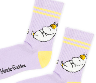 Moomin Ladies Retro Socks Lilac Snorkmaiden | Muumi Naisten Retro Sukat Liila Niiskuneiti