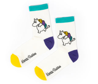 Moomin Ladies Retro Socks White Moomintroll | Muumi Naisten Retro Sukat Valkoinen Muumipeikko