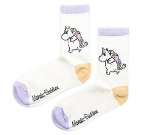 Moomin Ladies Retro Socks White Moomintroll | Muumi Naisten Retro Sukat Valkoinen Muumipeikko