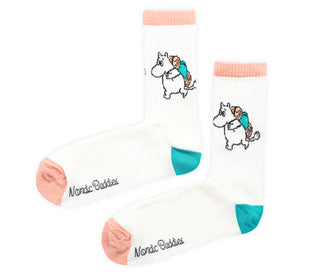 Moomin Men's Retro Socks White Moomintroll | Muumi Miesten Retro Sukat Valkoinen Muumipeikko