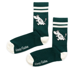 Moomin Men's Retro Socks Green Moomintroll | Muumi Miesten Retro Sukat Vihreä Muumipeikko