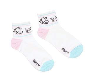 Moomintroll Retro Ladies Ankle Socks - White