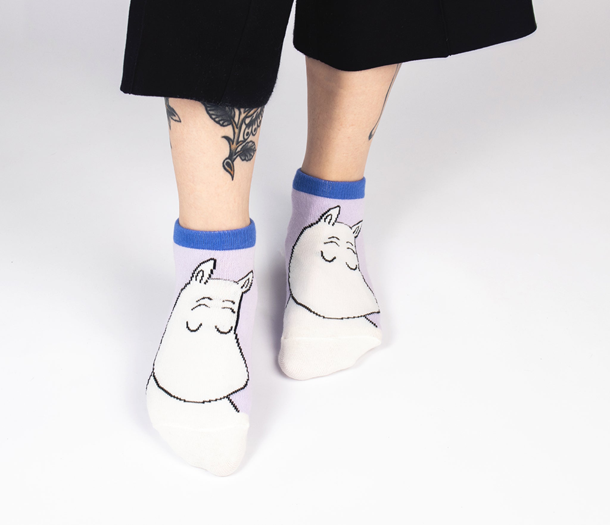 Moomintroll Ladies Ankle Socks - Lilac