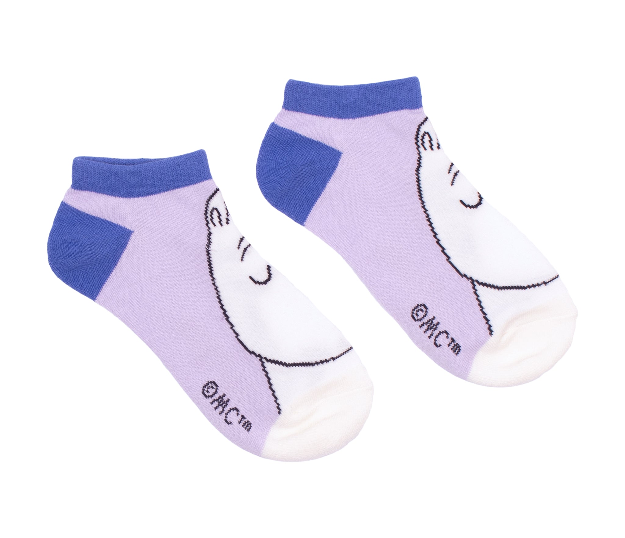 Moomintroll Ladies Ankle Socks - Lilac