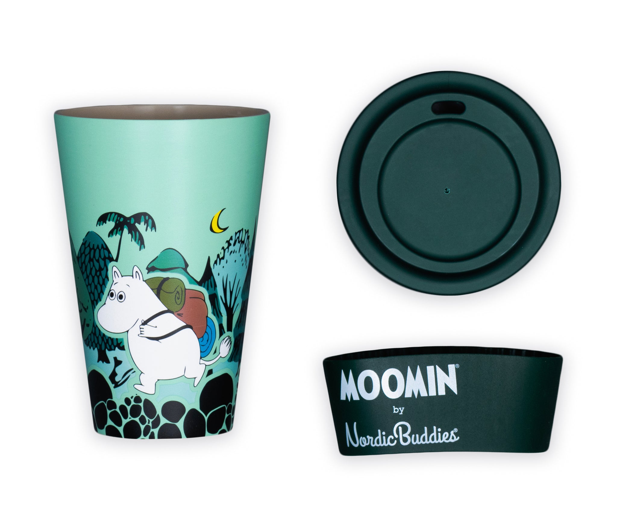Moomin Take Away Mug Green Moomintroll  | Muumi Take Away Muki Vihreä Muumipeikko