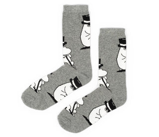 Moomin Men’s Socks Grey Moominpappa | Muumi Miesten Sukat Harmaa Muumipappa