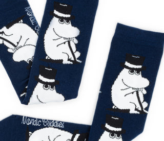 Moomin Men’s Socks Navy Blue Moominpappa | Muumi Miesten Sukat Tummansininen Muumipappa