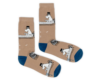 Moomin Men’s Socks Beige Moominpappa | Muumi Miesten Sukat Beige Muumipappa