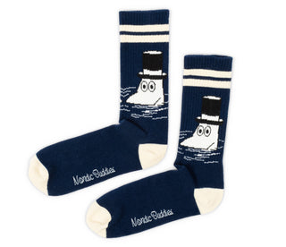 Moomin Men’s Retro Socks Navy Moominpappa | Muumi Miesten Retro Sukat Tummansininen Muumipappa