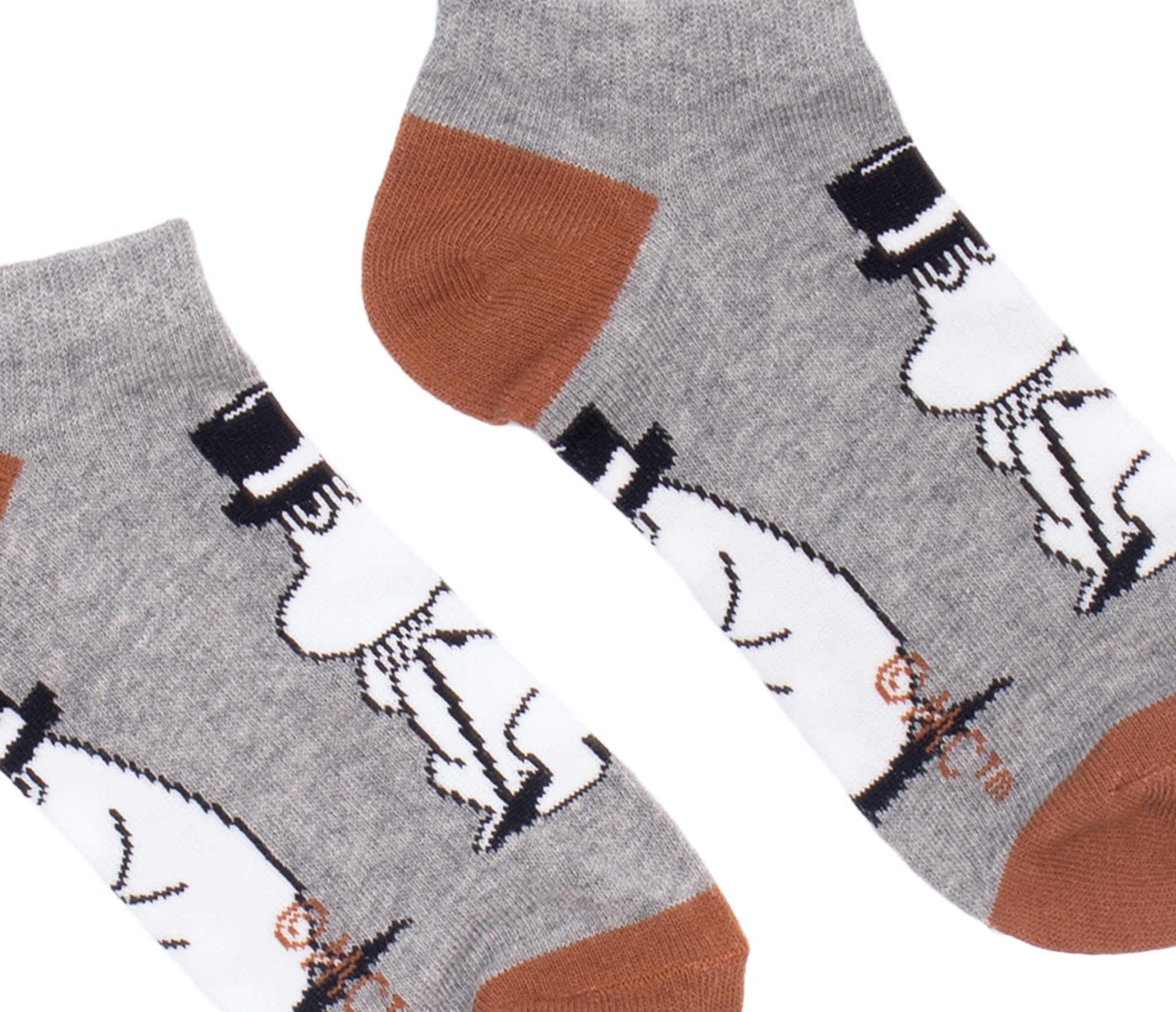 Moominpappa Wondering Men Ankle Socks - Grey