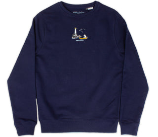 Moomin Crewneck College Navy Blue Moominpappa | Muumi Crewneck College Tummansininen Muumipappa