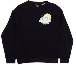 Moomin Crewneck College Black Moominpappa | Muumi Crewneck College Musta Muumipappa