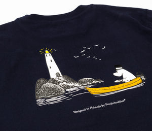 Moomin T-Shirt Navy Blue Moominpappa | Muumi T-Paita Tummansininen Muumipappa