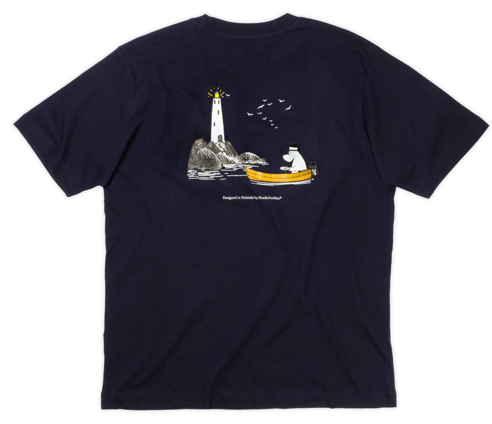 Moomin T-Shirt Navy Blue Moominpappa | Muumi T-Paita Tummansininen Muumipappa