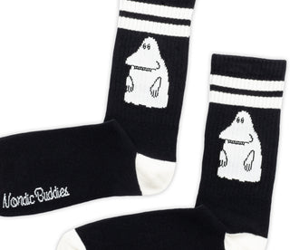 Moomin Men’s Retro Socks Black The Groke | Muumi Miesten Retro Sukat Musta Mörkö