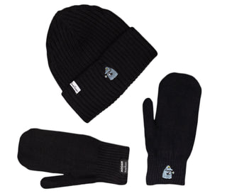 Moomin Mittens Beanie Combo Black The Groke | Muumi Lapaset Beanie Combo Musta Mörkö