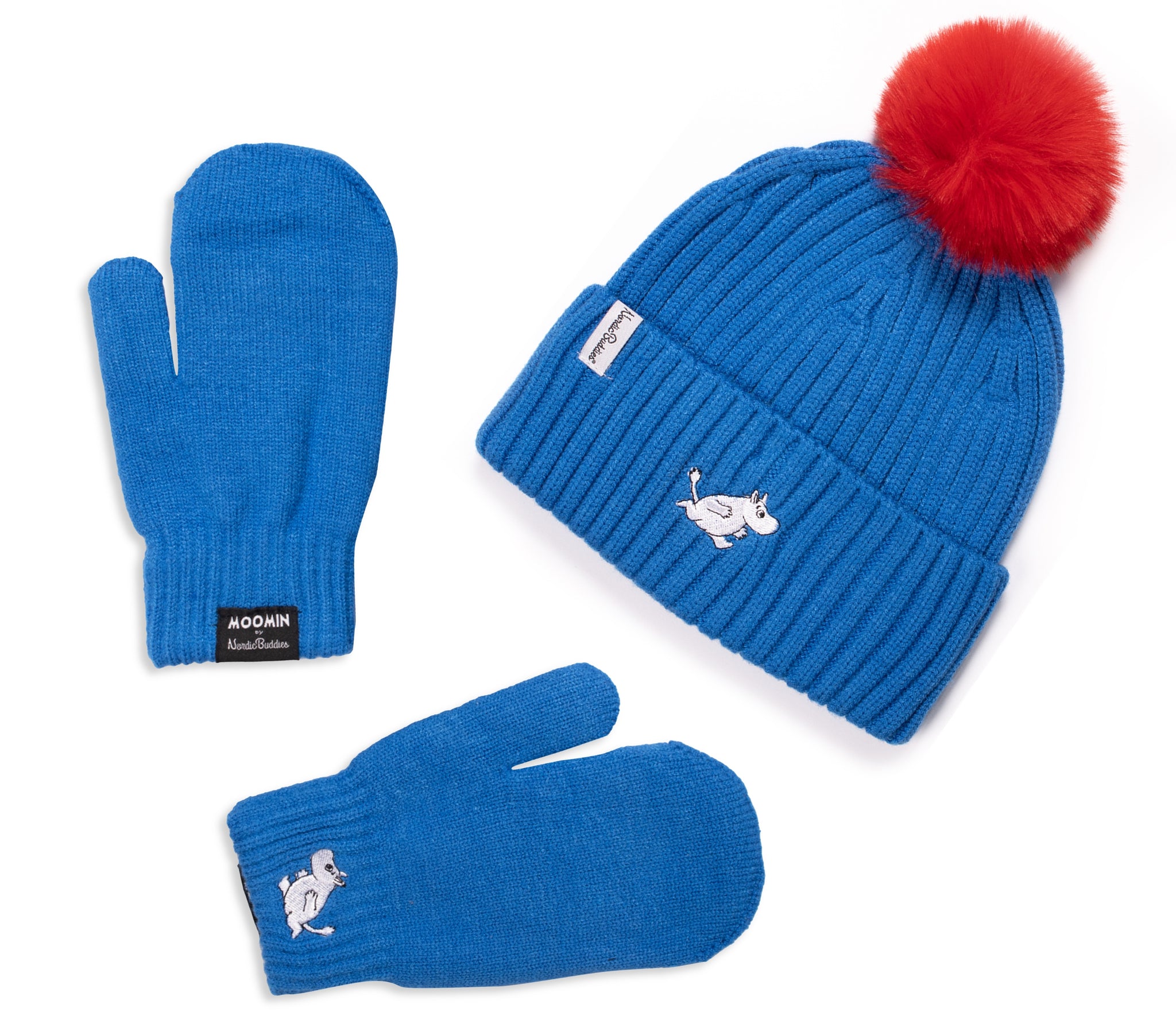 Moomintroll Mittens and Beanie Kids Combo - Blue