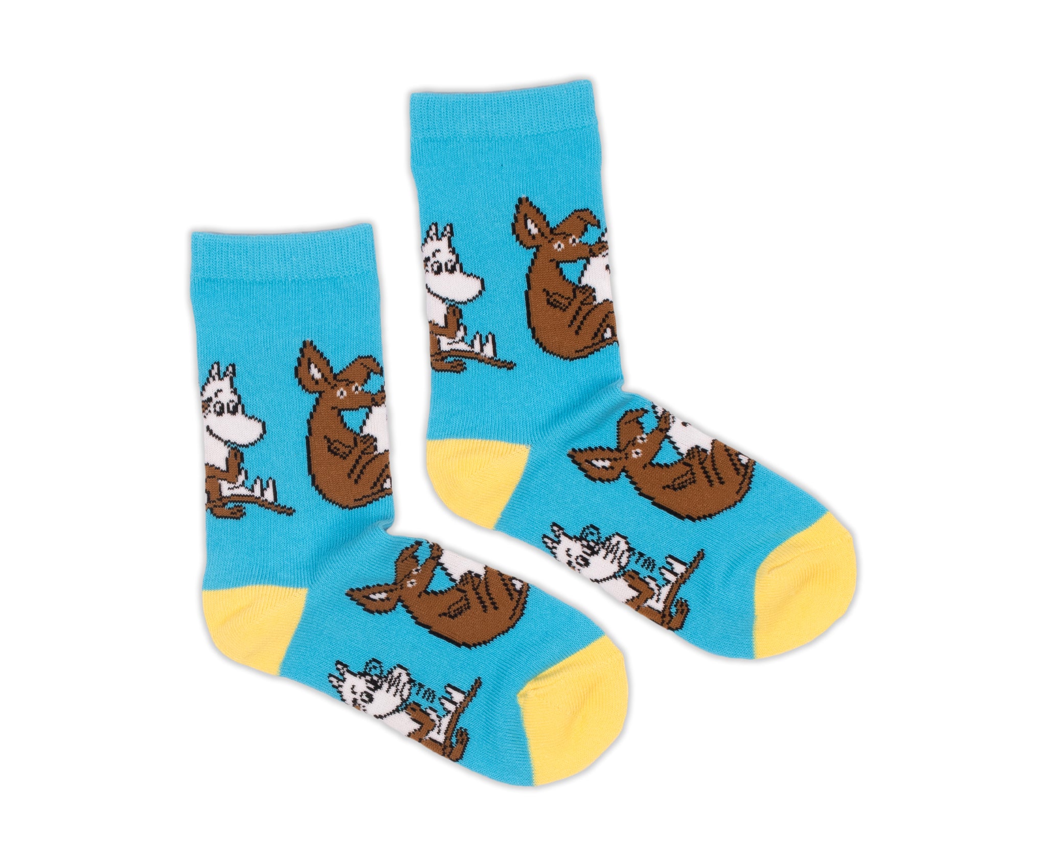 Moomintroll and Sniff Kids Socks - Turquoise