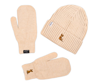 Sniff Mittens and Beanie Combo - Beige