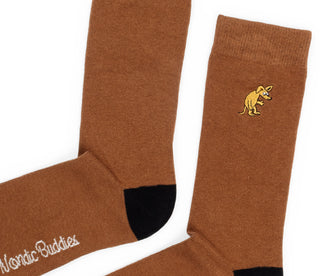 Moomin Men’s Embroidery Socks Brown Sniff | Muumi Miesten Brodeeratut Sukat Ruskea Nipsu