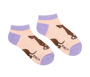 Sniff Happy Ladies Ankle Socks - Beige